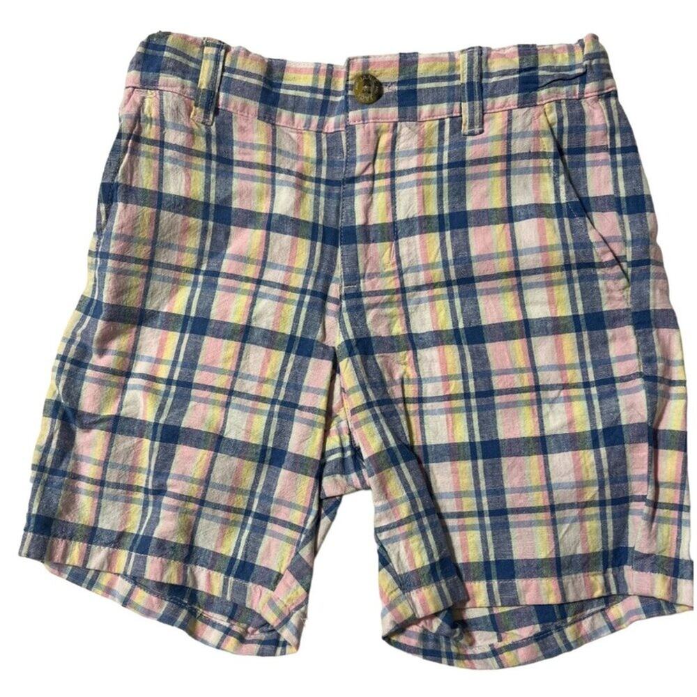 Janie and Jack Gingham Shorts Boys Size 6 Adjustable waist Very gently used cond